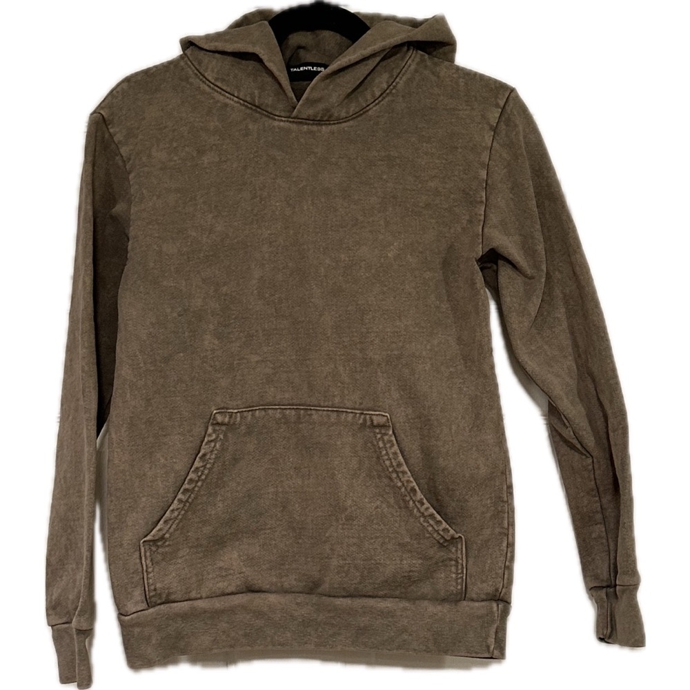 TALENTLESS Heavyweight Hoodie Distressed Green Size Women Medium
